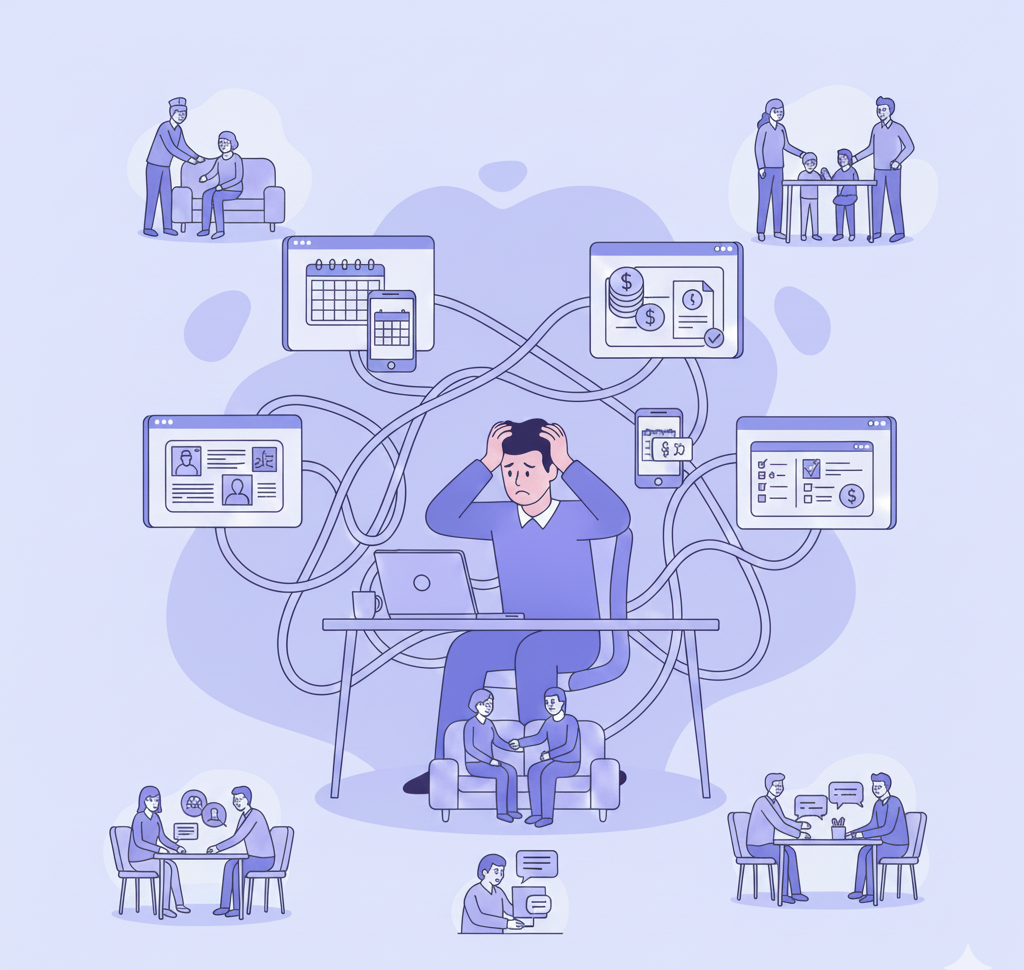 How Disconnected Systems Create Manual Work: The Complete Workflow Analysis of carebravo